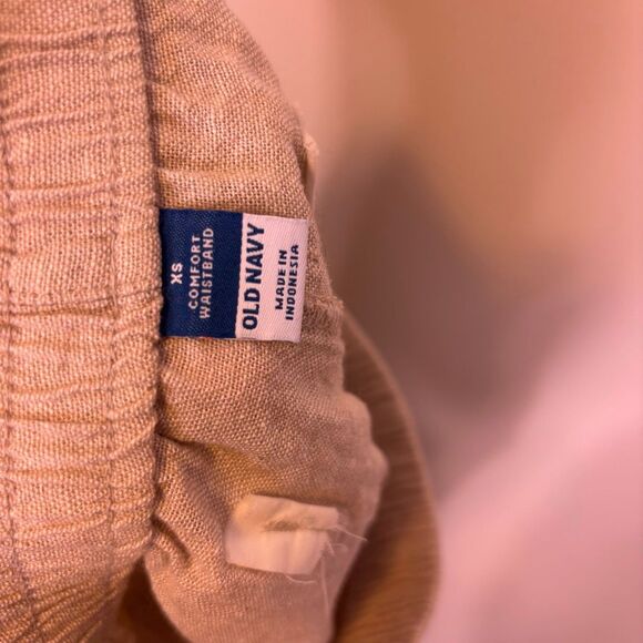 New Old Navy Tan Comfort Waistband Linen Pull On Shorts Women's XS - Picture 5 of 6